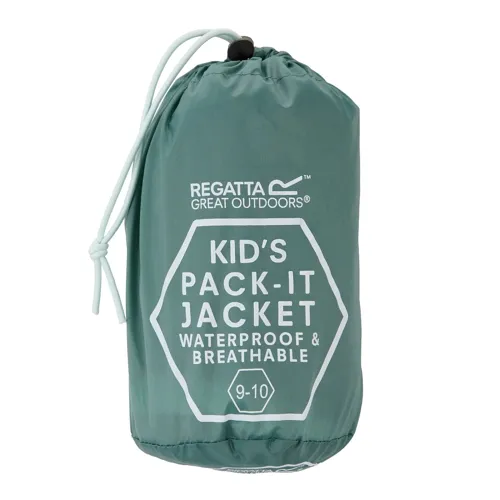Dětská lehká bunda Regatta PACK IT III tyrkysová (5)
