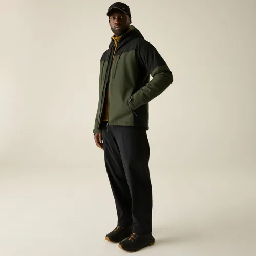 Pánská zateplená bunda Regatta HIGHTON Stretch khaki/černá (3)