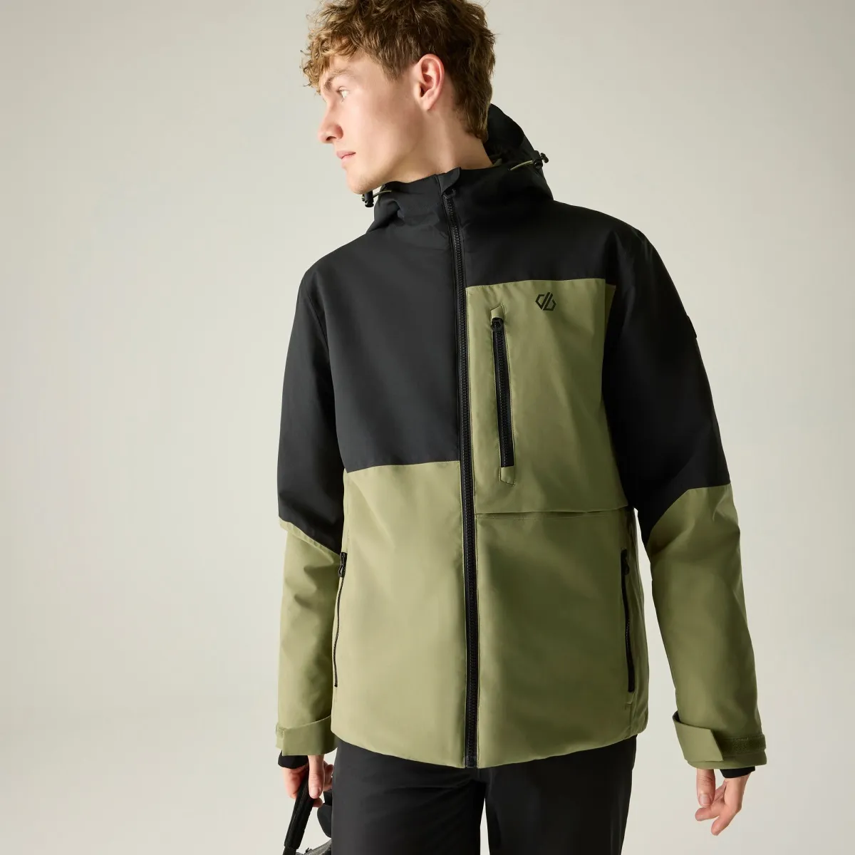Pánská technická lyžařská bunda Dare2b HALFPIPE IV černá/khaki