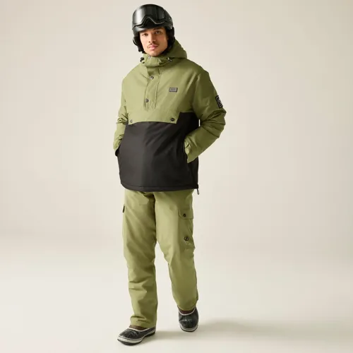 Pánská technická lyžařská bunda Dare2b FREERIDE III černá/khaki (1)