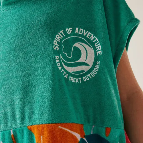 Dětské ručníkové pončo Regatta TOWEL ROBE II tyrkysová (3)