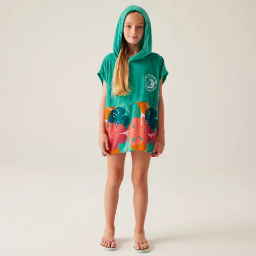 Dětské ručníkové pončo Regatta TOWEL ROBE II tyrkysová (1)