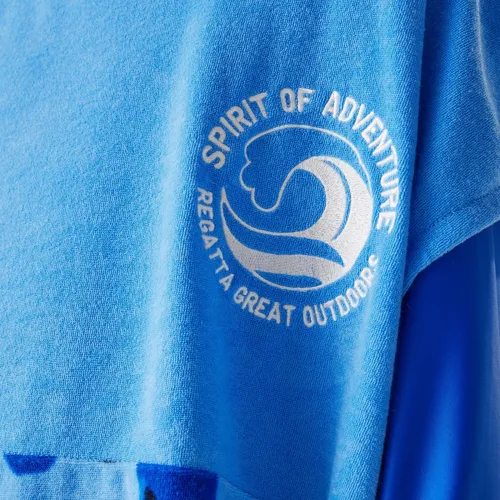 Dětské ručníkové pončo Regatta TOWEL ROBE II modrá (3)