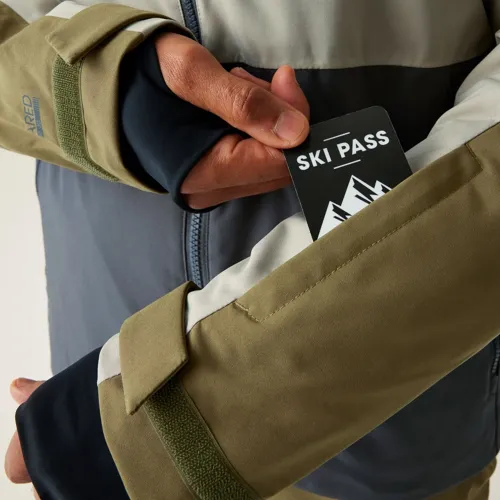 Pánská zimní lyžařská bunda Dare2b BASEPLATE III khaki/šedá (6)