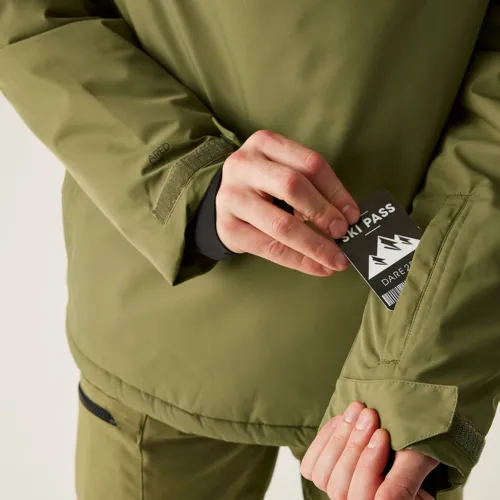 Pánská zimní lyžařská bunda Dare2b FREERIDE II khaki (6)