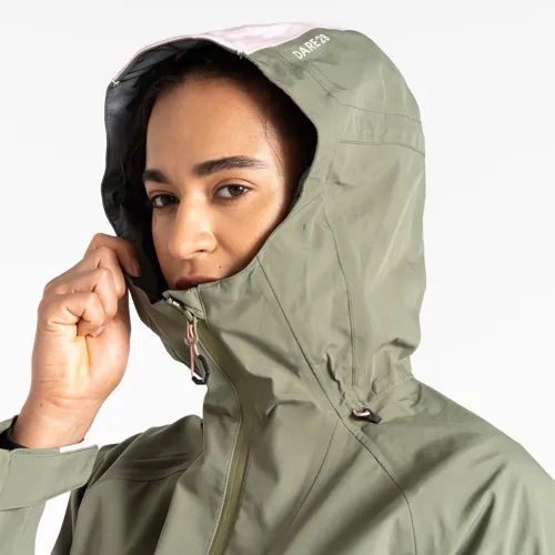 Dámská outdoorová bunda Dare2b ASSERT světle růžová/zelená (4)
