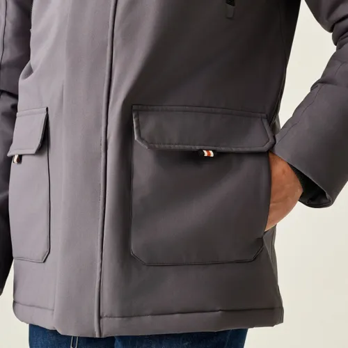 Pánská zimní zateplená bunda Regatta MARRON šedá (2)