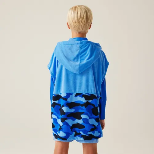 Dětské ručníkové pončo Regatta TOWEL ROBE II modrá