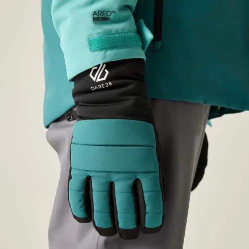 Unisex prstové lyžařské rukavice Dare2b FREERIDE II zelená (2)