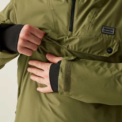 Pánská zimní lyžařská bunda Dare2b FREERIDE II khaki (7)